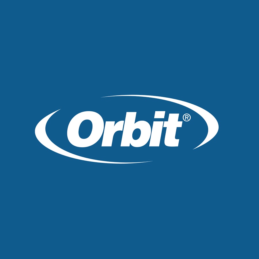 A blue background with the word orbit in white.