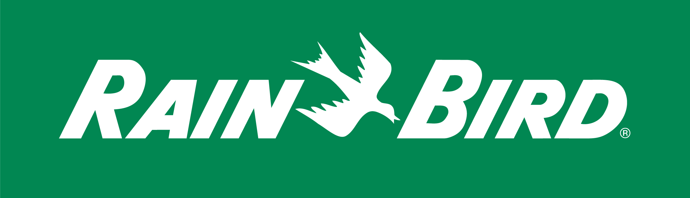 A green and white logo with a bird flying.